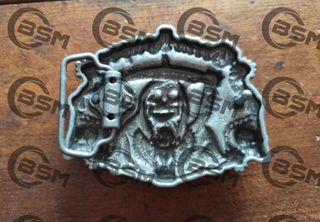 Fibbia Grim Reaper Memento Mori skull