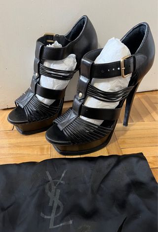 Sandalias Yves Saint Laurent Plataforma Negras