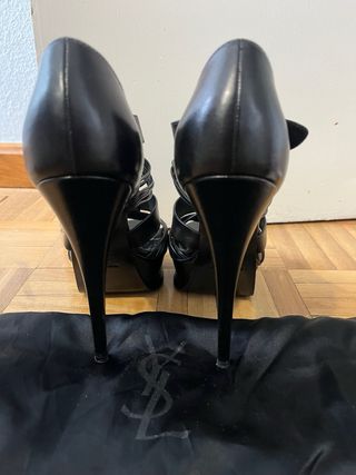 Sandalias Yves Saint Laurent Plataforma Negras