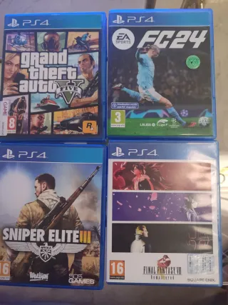 GTA V, FC 24, Sniper Elite III y Final fantasyVII