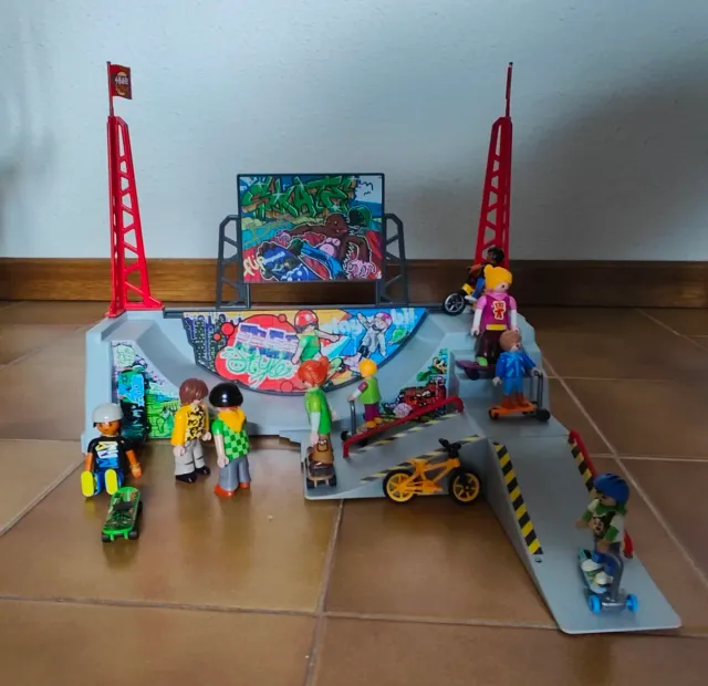 Playmobil Skatepark con figuras y accesorios