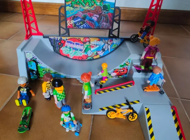 Playmobil Skatepark con figuras y accesorios