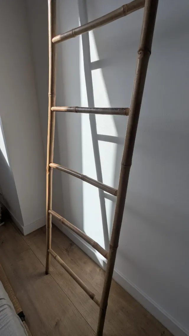 Bamboo ladder Height: 190cm Width: 49cm Depth: 4cm