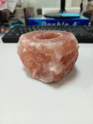 Portacandele in pietra rosa