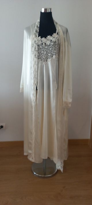 Conjunto Lencería Ideal Novias  Raso beige