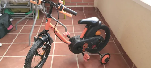 Bicicleta infantil 14 naranja Decathlon