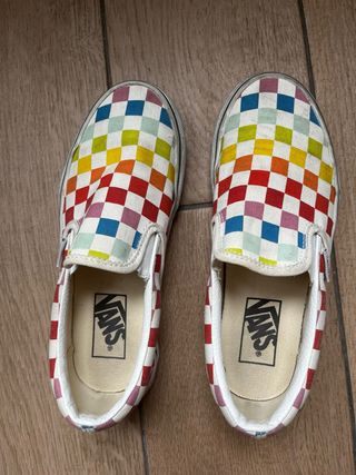 Zapatillas Vans Checkerboard Arcoíris Talla 35