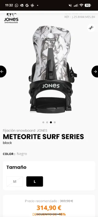 Fijaciones nuevas Jones Meteorite Surf Series 