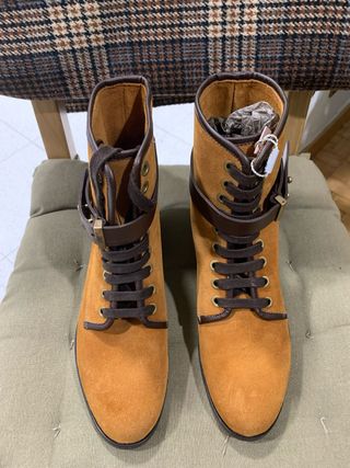 Botines Uterque Ante Talla 38 Nuevos