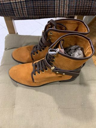 Botines Uterque Ante Talla 38 Nuevos