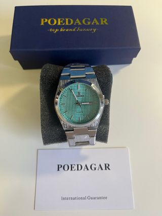 Reloj Poedagar Cuarzo Modelo 821S-1 Plata/Verde Az