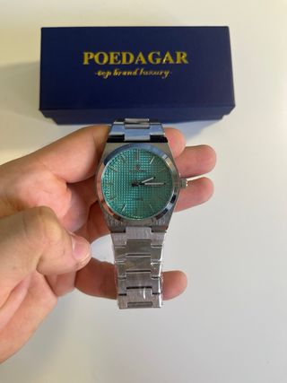 Reloj Poedagar Cuarzo Modelo 821S-1 Plata/Verde Az