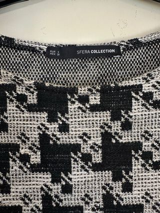Vestido Sfera Negro y Blanco Talla S