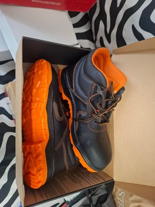 Botas Panter Trueno S3 Negras Naranja