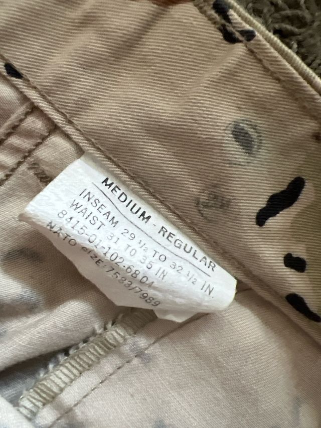 Pantalones Desierto Guerra del Golfo