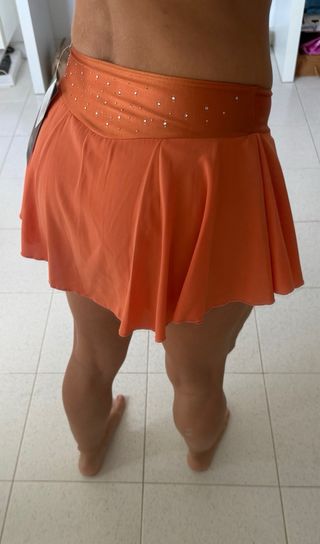 Falda patinaje naranja talla S
