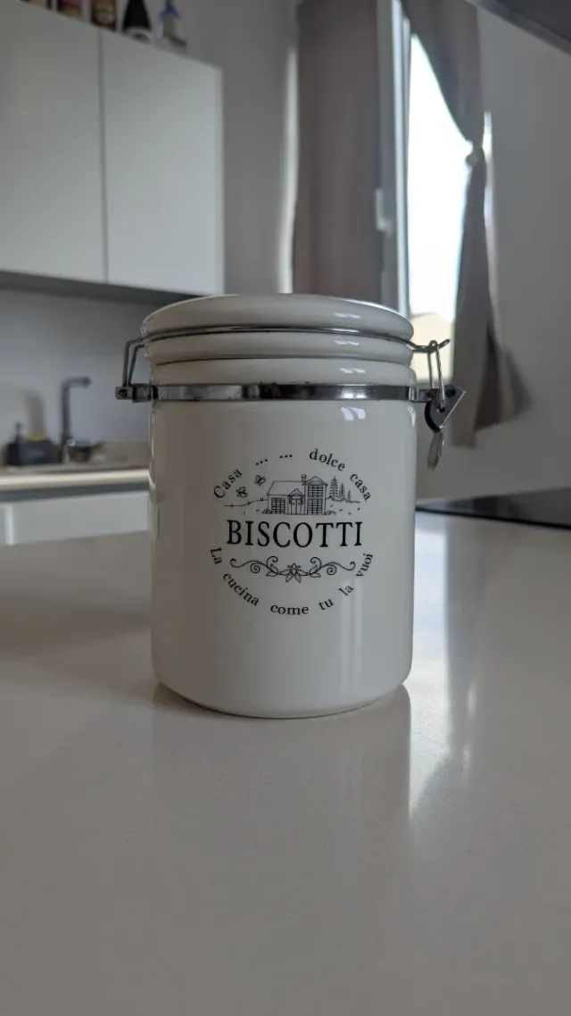 Ceramic Kitchen Canister with Airtight Hinged Lid