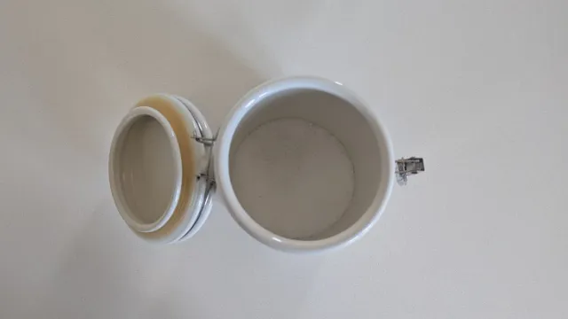 Ceramic Kitchen Canister with Airtight Hinged Lid
