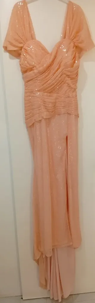 Vestido fiesta rosa lentejuelas
