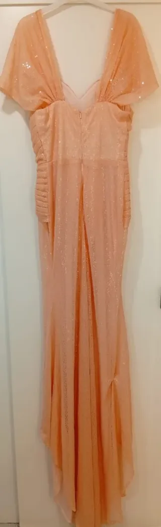Vestido fiesta rosa lentejuelas