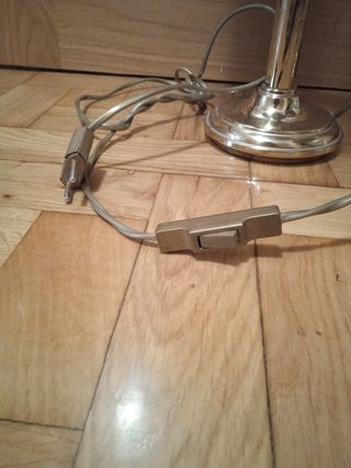 Juego 2 Lámparas Mesilla Noche Doradas