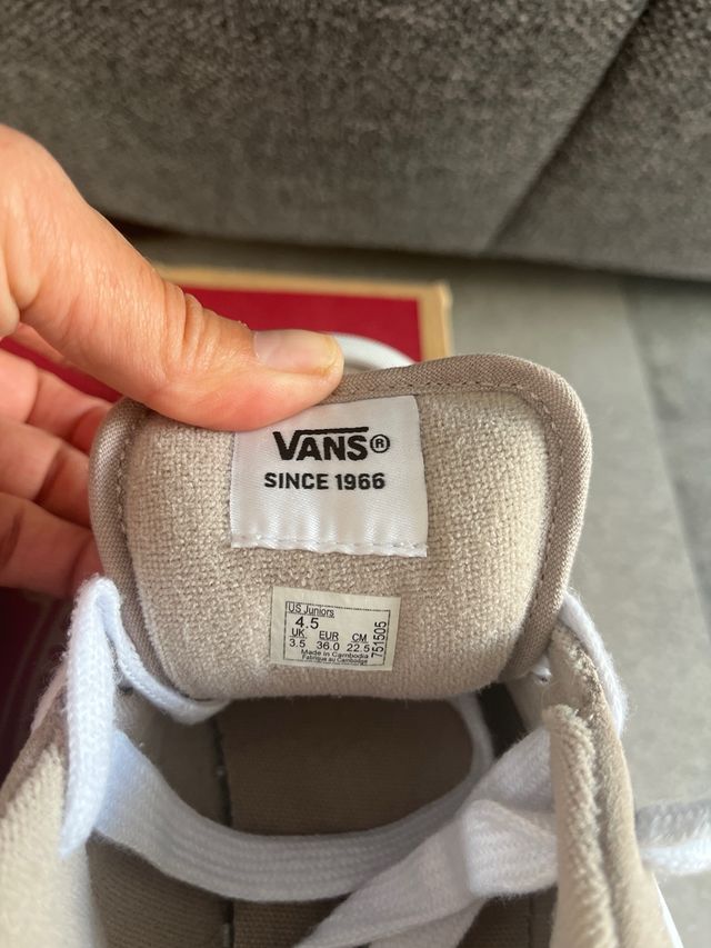 Zapatillas Vans Beige/Blanco