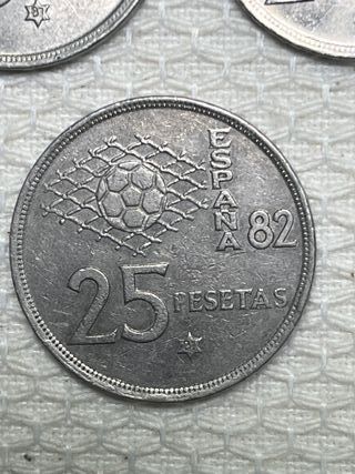 5 Monedas 25 Ptas 1980 Estrella 81