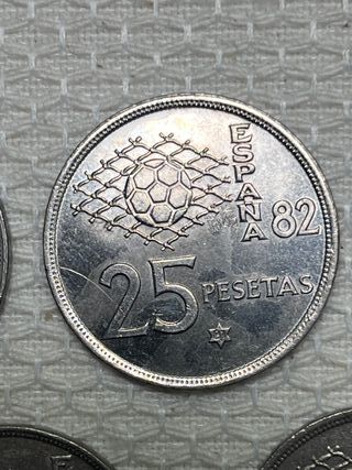 5 Monedas 25 Ptas 1980 Estrella 81