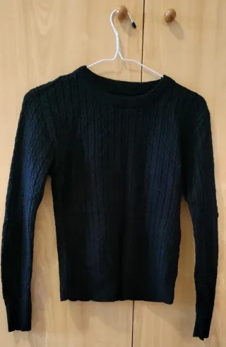Jersey negro trenzado talla XS