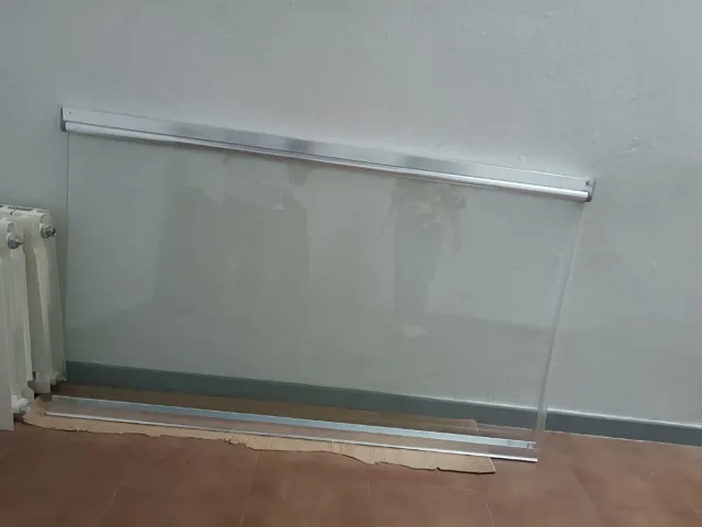 Mampara de ducha cristal y metal