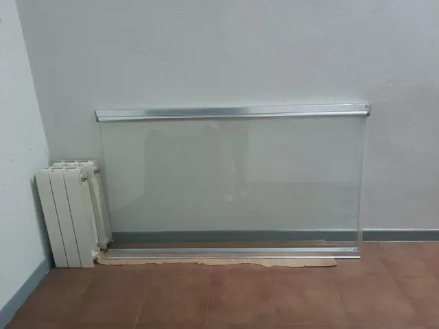 Mampara de ducha cristal y metal