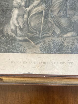 Stupenda stampa religiosa Le repos de la Ste Famil