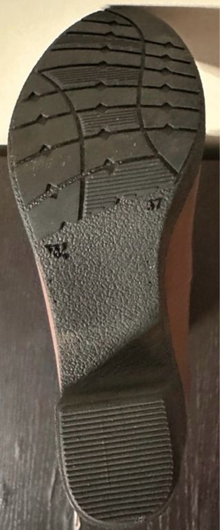 Botines piel tacón goma nuevos T.37