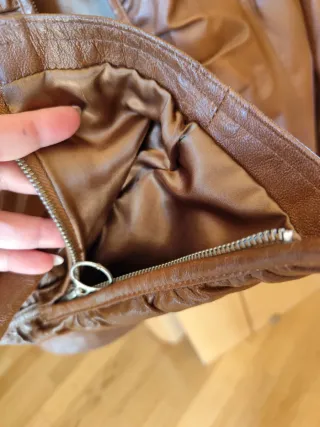 Cazadora Piel Mujer Marrón