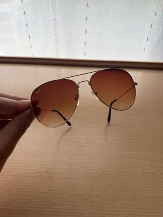 Gafas Ray-Ban Aviador Mujer Marrón Dorado