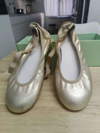 Bailarinas Zapatitos Niña Doradas