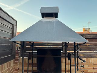 Barbacoa de Hierro Forja Negra y Gris