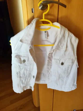 Chaleco vaquero blanco