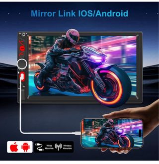 Radio Coche Pantalla Táctil 7 Android Auto CarPlay