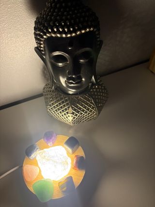 Lámpara de Chakras con Piedras Naturales