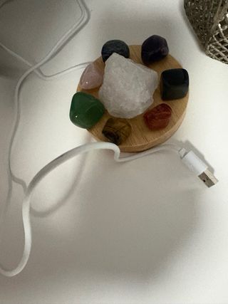 Lámpara de Chakras con Piedras Naturales
