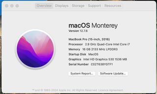 MacBook Pro 15 Retina 2016 i7 2.9 GHz