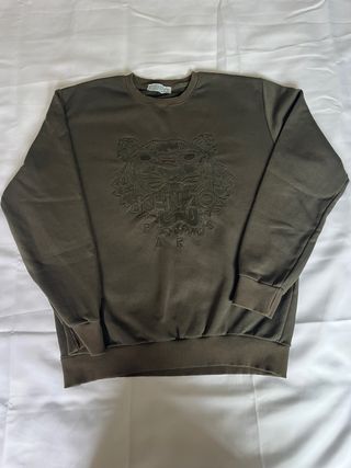 Sudadera Kenzo verde militar con tigre