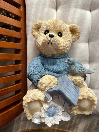 Hucha Osito Resina Azul