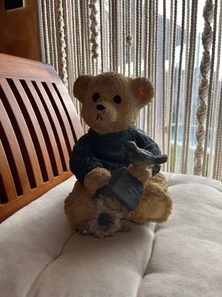 Hucha Osito Resina Azul