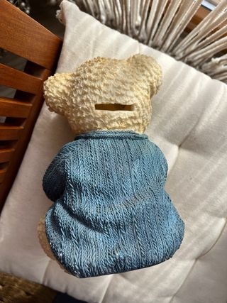 Hucha Osito Resina Azul