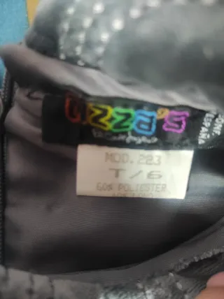 Vestido Uzzas T/6 Gris Blanco
