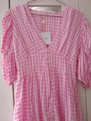 Vestido rosa cuadros Vichy
