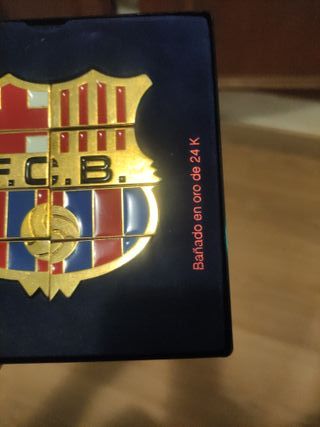 Escudo FC Barcelona Bañado en Oro 24K