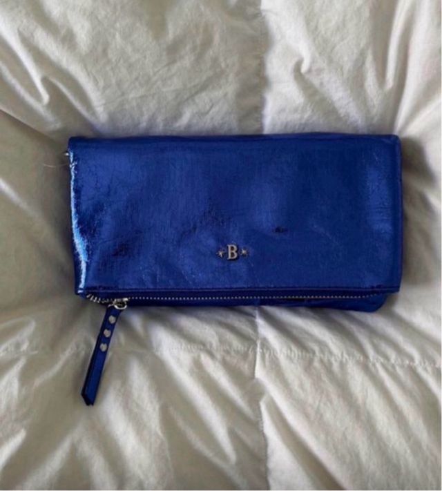Bolso BROWNIE Azul Metalizado